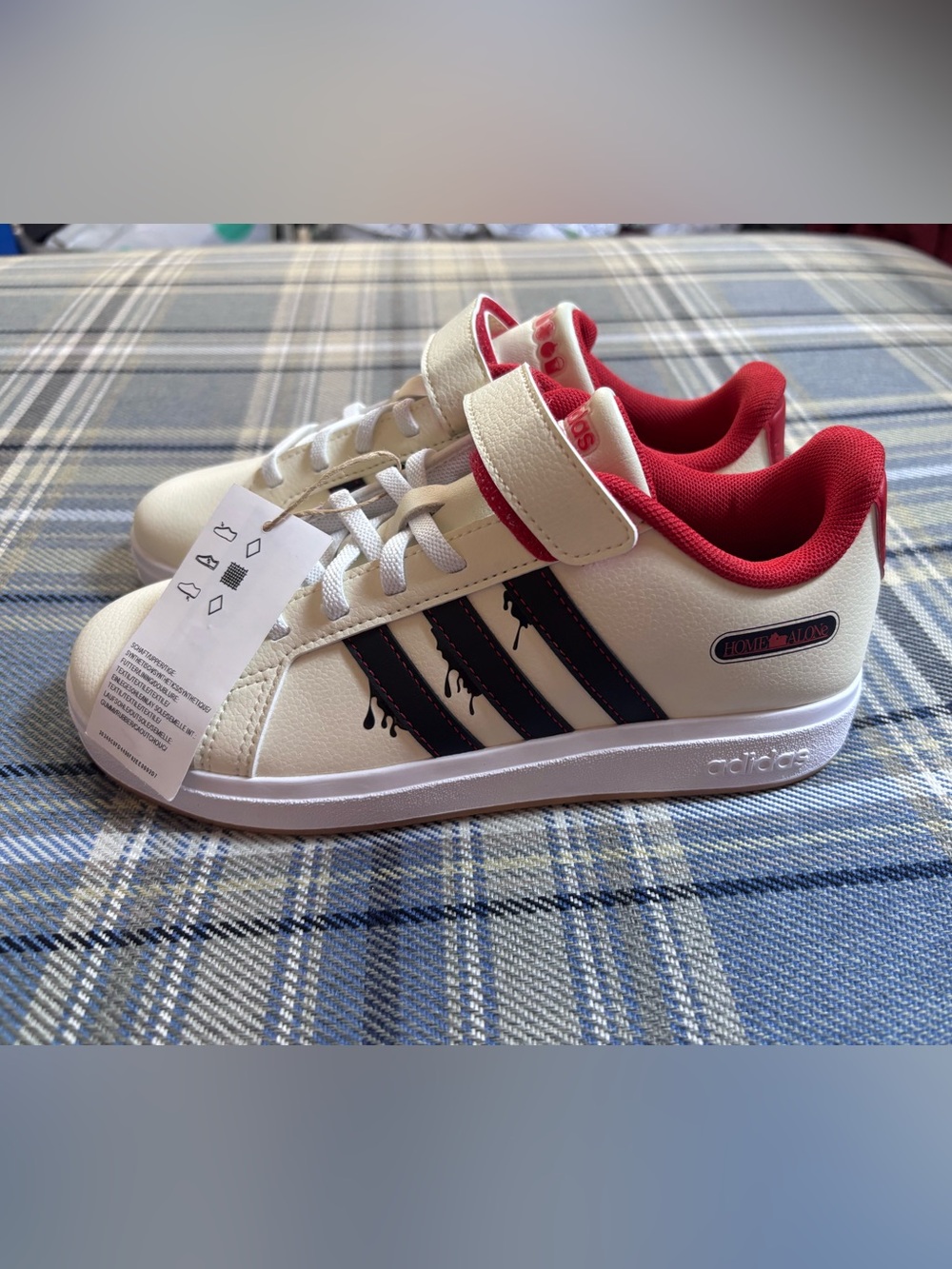 Adidas X Home Alone Grand Court Kids Shoes Brand New With Tags